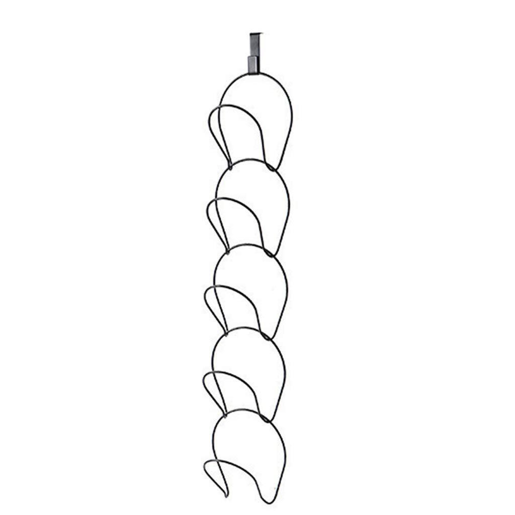 5-Piece Metal Wall Mount Hat Holder Rack - Multi-Layer Storage Organizer for Hats, Scarves & Bags - Space Saving Closet Accessory (Black) | Perfect for Bedroom, Entryway & Walk-in Closet Organization