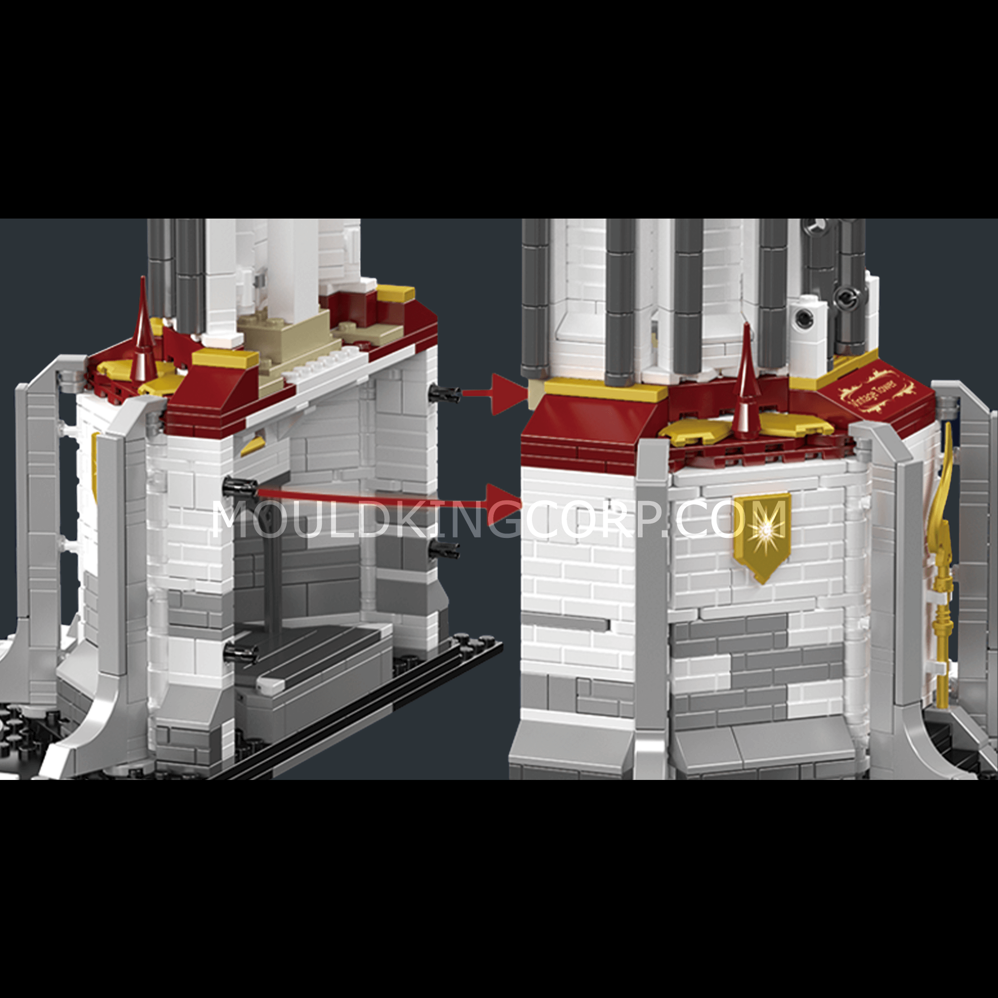 Mould King 16055 Medieval Lighthouse Building Set - 2,199 Pcs Castle Brick Model Kit for Adults & Teens | Perfect for Home Decoration, Gift Ideas & Collectors Display
