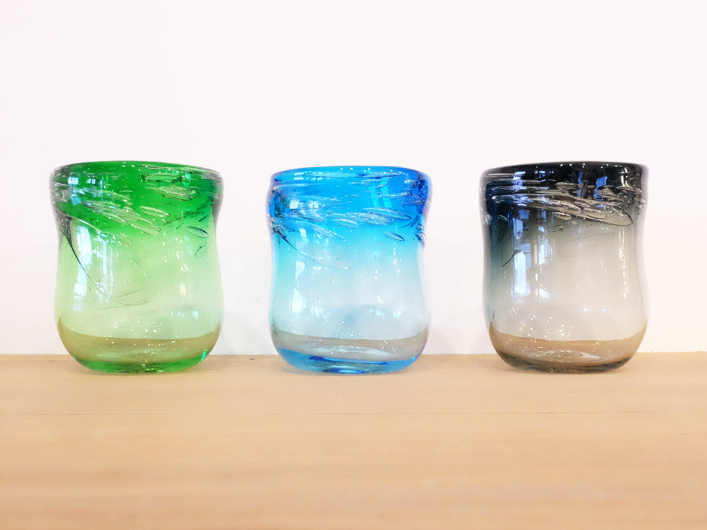 Handmade Bubble Glass Vase - Unique Artisan Home Decor by Glass Studio Hiro - Perfect for Centerpieces, Wedding Gifts & Modern Interior Design