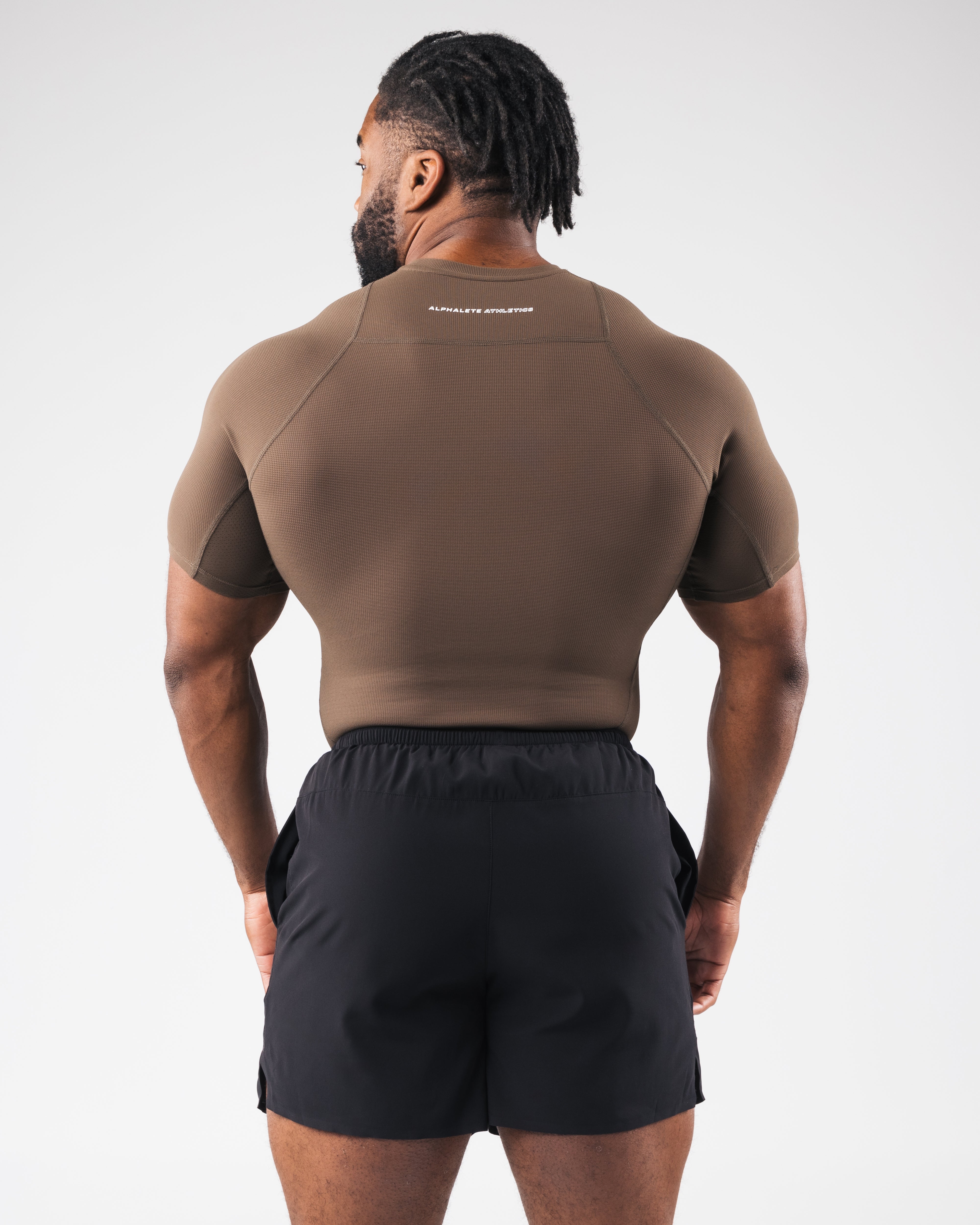 Power Short Sleeve T-Shirt for Men - Comfortable & Breathable Carob Brown Casual Tee - Perfect for Gym, Workout, Running & Everyday Wear