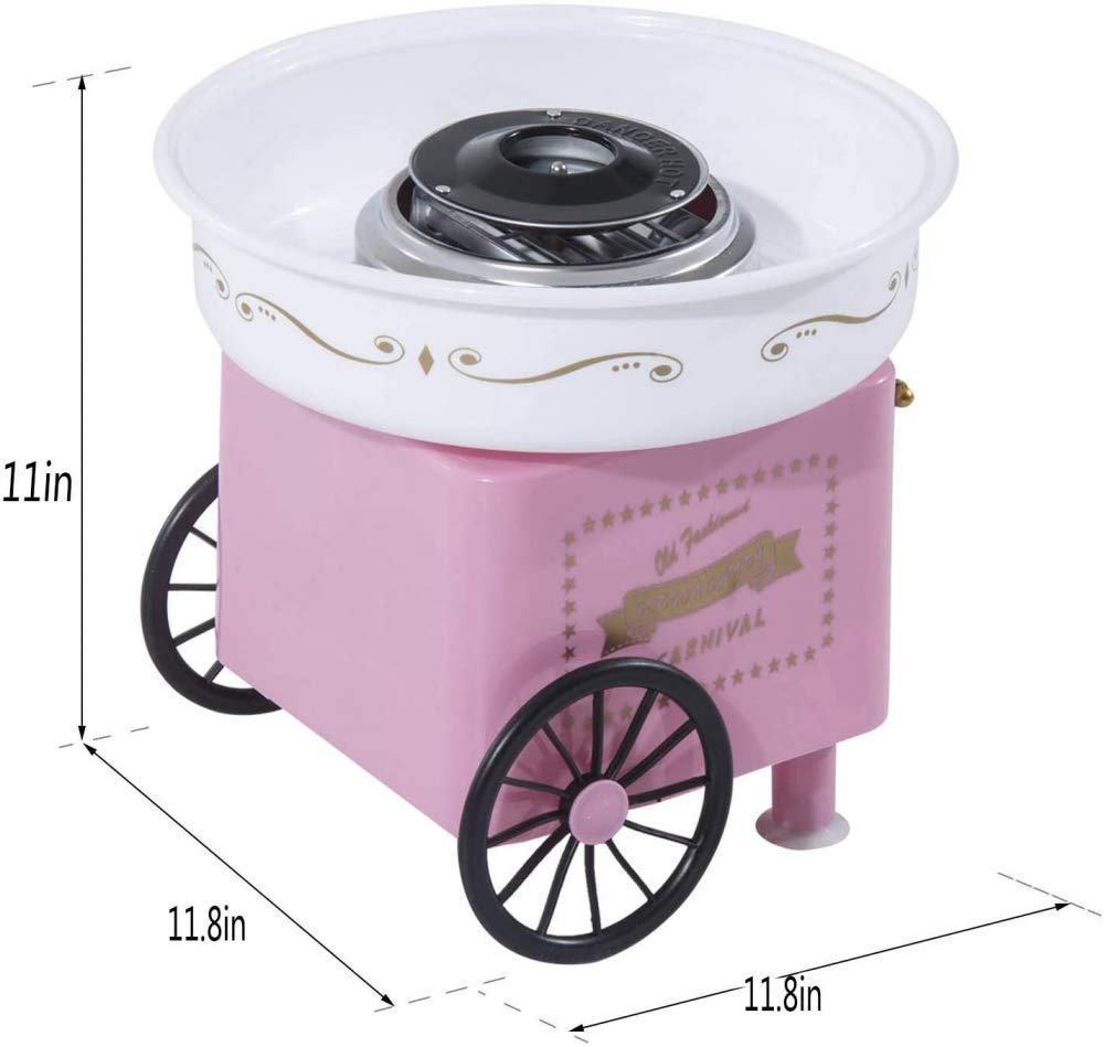 Qiuqiu Electric Cotton Candy Maker Machine - DIY Candy Floss Maker for Home & Kitchen, Sugar Yarn Spinner for Kids & Family - Perfect for Birthday Parties, Carnivals & Home Treats