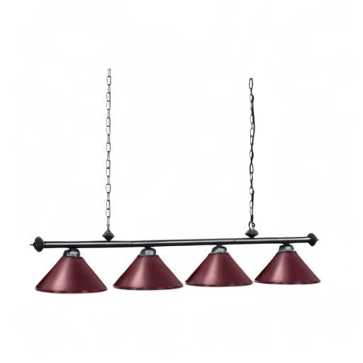 Wellmet 70-Inch 4-Light Billiard Pool Table Hanging Ceiling Fixture with Lamp Shade - Perfect for 7' & 8' Pool Tables, Game Rooms, Man Caves & Basement Entertainment Areas
