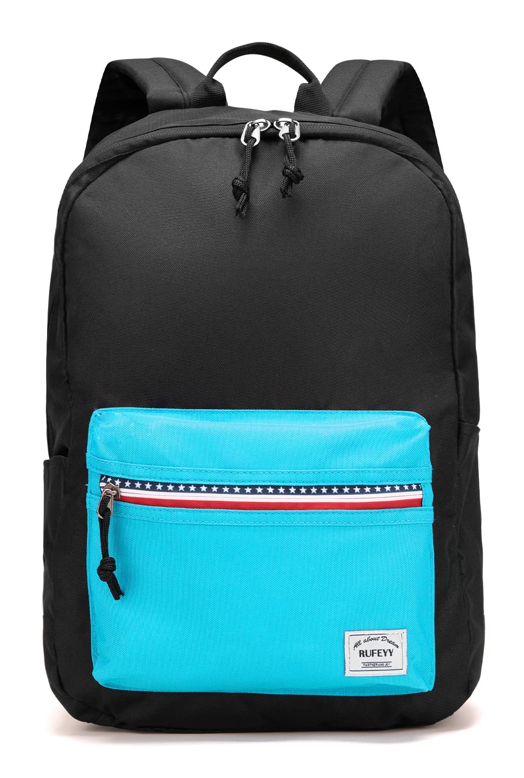 RUFEYY Lightweight 18L Classic School Backpack for Teen Boys & Girls - Durable Casual Backpack for High School, College, Travel & Everyday Use