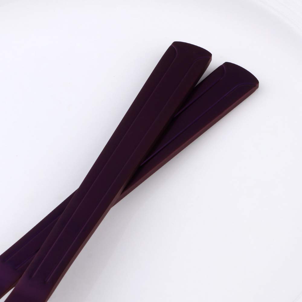 Premium Stainless Steel Dinner Knives Set of 12 - Elegant Purple Flatware with Line Design, Titanium-Coated Steak Knives for Home, Restaurant & Catering | Perfect for Daily Use, Wedding Cutlery & Fine Dining Tableware