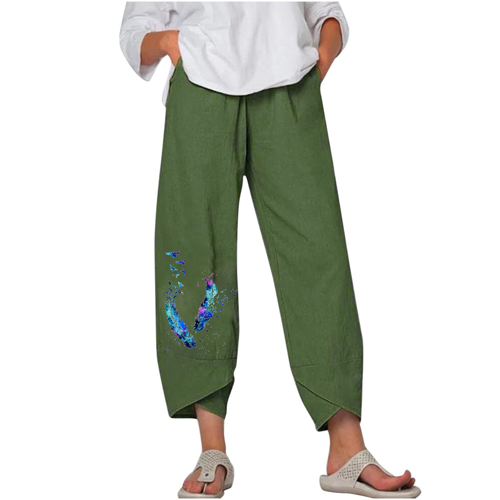 Women's Stretchy Tie-Waist Sweatpants - Soft Lounge Pants with Loose Fit for Yoga, Running & Home Wear - Comfortable Summer Casual Pants for Women