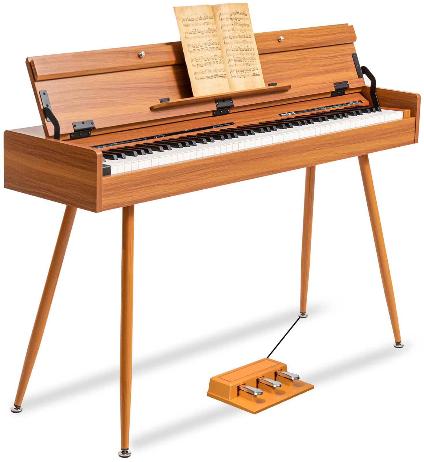 88-Key Weighted Digital Piano with Wooden Desk Design | Electric Piano Convertible to Desk & Vanity | Progressive Hammer-Action Keyboard for Beginners | MIDI Functionality | Ideal for Home Studios, Music Lessons & Small Spaces