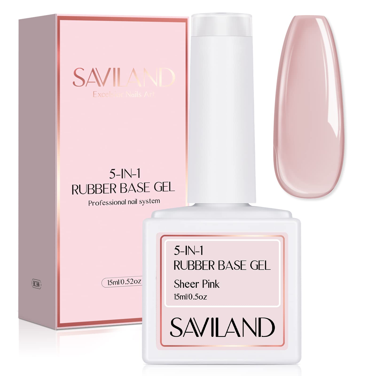 Saviland Professional Nail Extension Gel Kit - 60g Nude Pink Builder Gel for Strong Natural Nails with Brushes & Forms | DIY Manicure Set for Beginners | Home Salon & Nail Art Supplies | Perfect for Acrylic Nails, French Tips & Gel Extensions | At-Home Nail Care & Salon-Quality Results