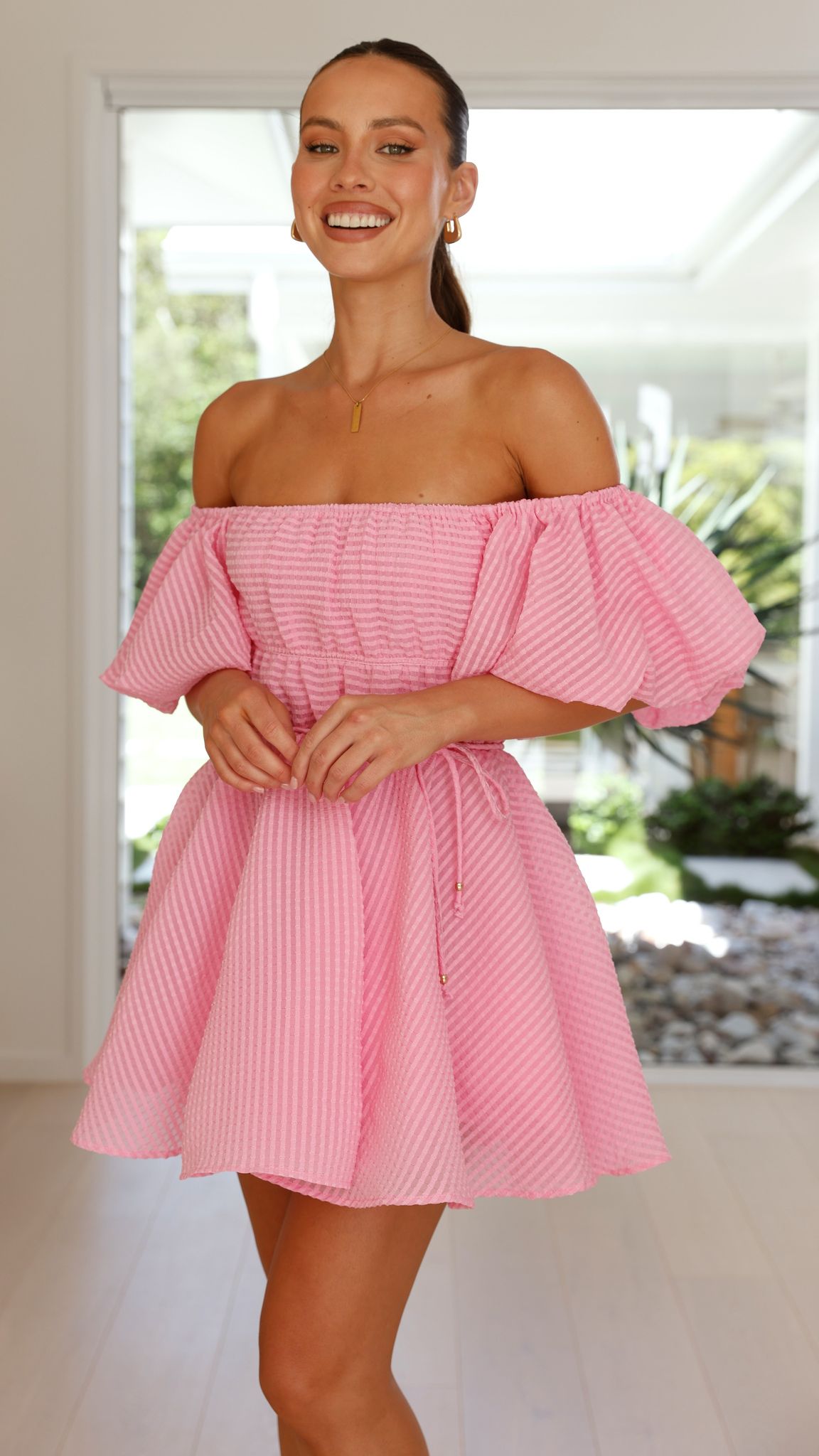 Baki Mini Dress for Women - Soft Pink Summer Sleeveless Bodycon Dress | Perfect for Beach, Party & Date Night