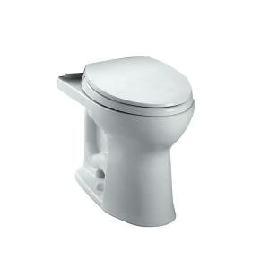 Drake II Elongated Toilet Bowl - White Porcelain One-Piece Toilet for Bathroom | Perfect for Modern Homes, Apartments & Commercial Spaces