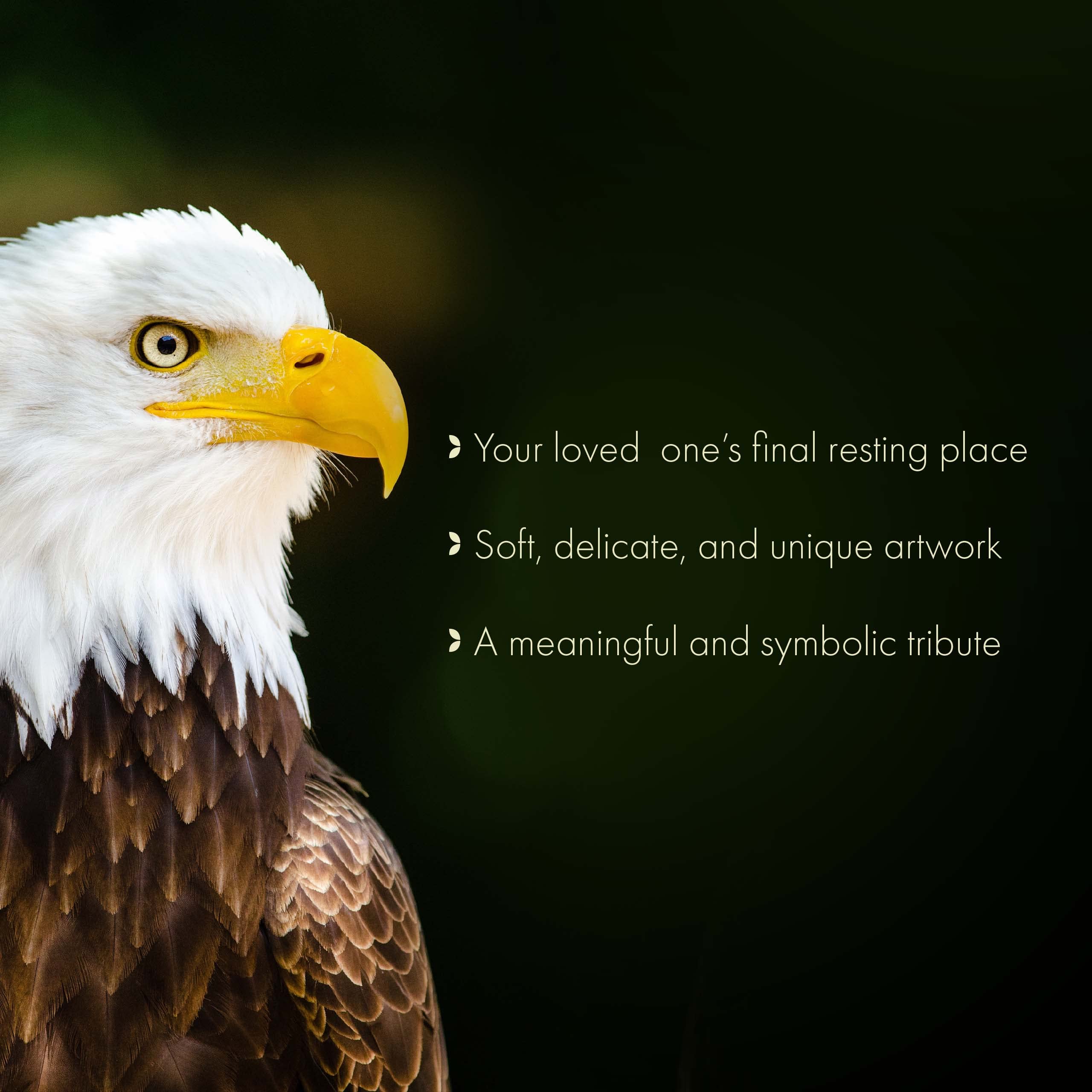 Extra Large Majestic Eagle Cremation Urn for Adult Male Ashes - Personalized Handcrafted Decorative Urn for Human Ashes - Perfect for Memorials, Home Display & Funeral Services