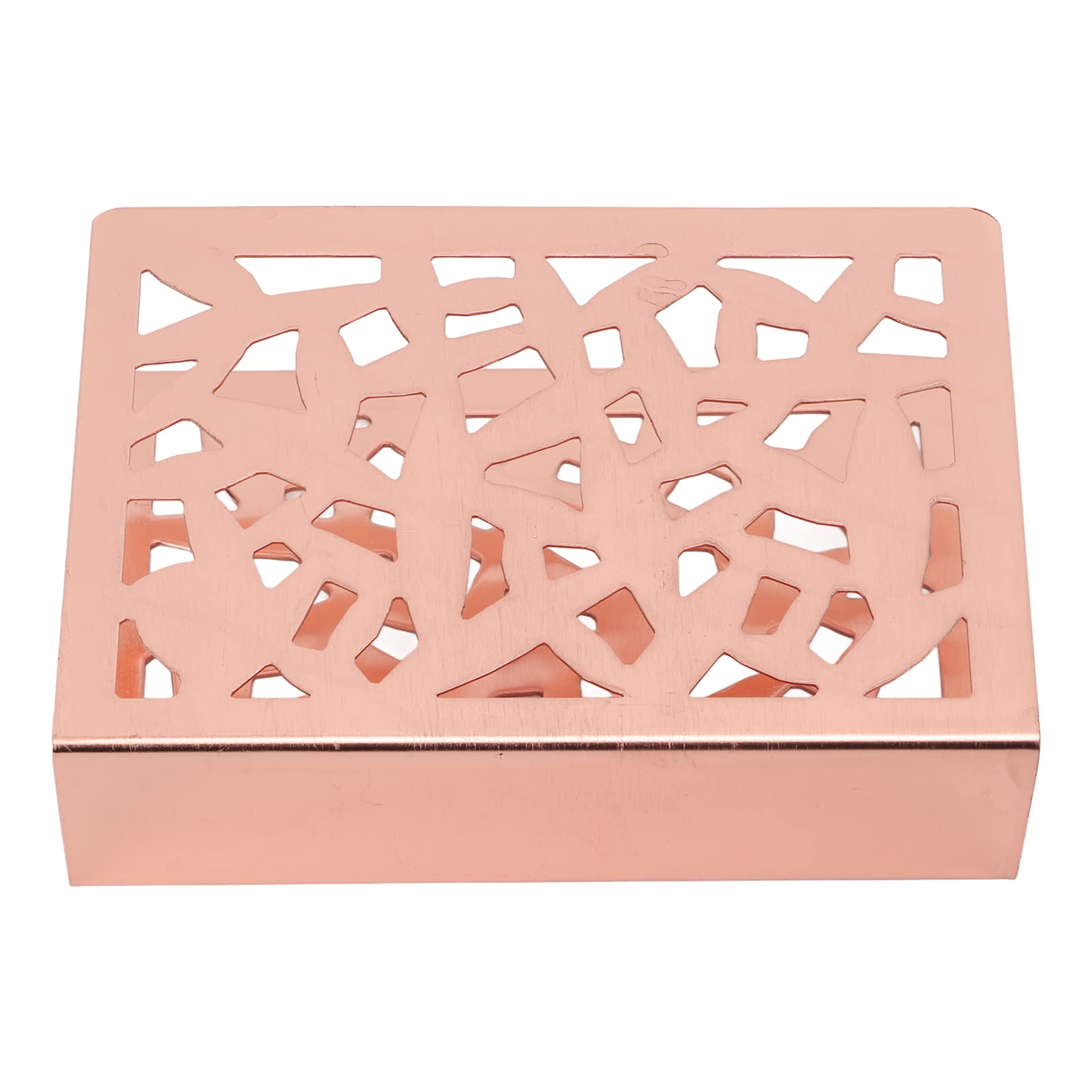 Stainless Steel Napkin Holder - Modern Frosted Tissue & Serviette Holder for Home, Office, Dining Table Decor (Rose Gold) | Perfect for Kitchen, Restaurant & Party Table Settings