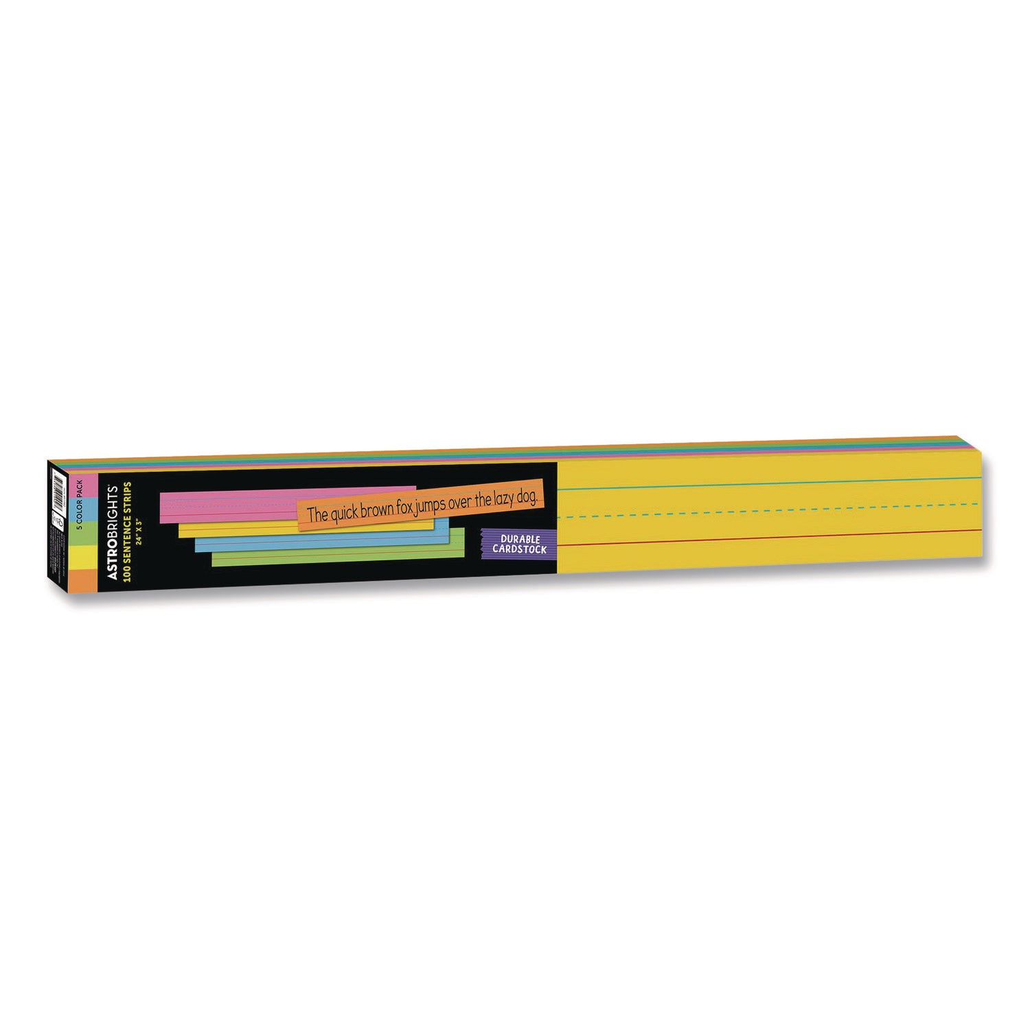 Astrobrights® Colored Sentence Strips - 100-Pack, Assorted Bright Colors for Classroom, Office & Home Organization - Perfect for Teaching, Note-Taking & DIY Projects