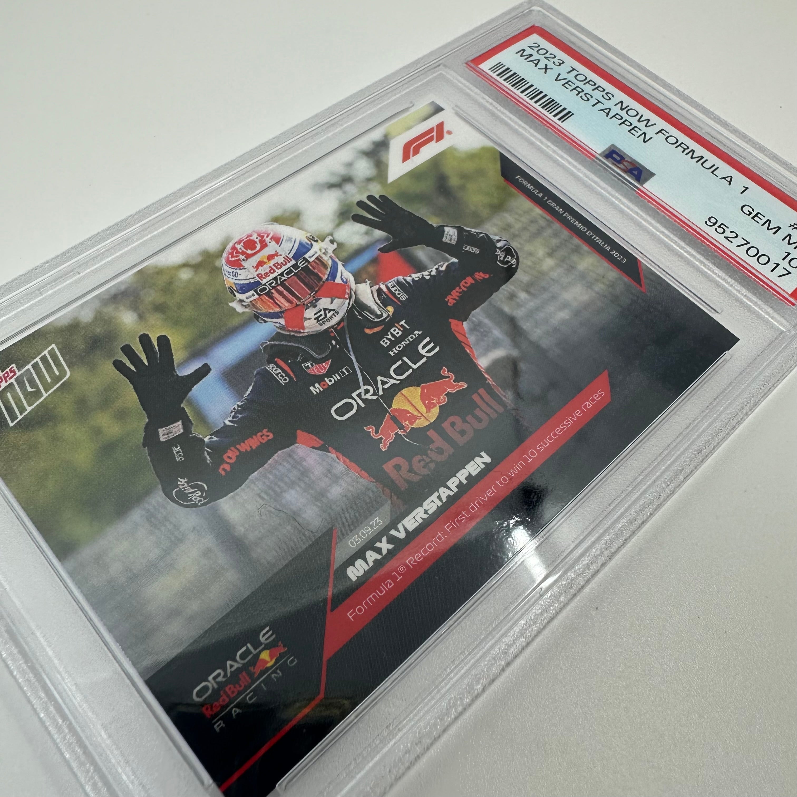 PSA 10 Graded Max Verstappen 2023 Topps Now #43 Racing Card - 10 Wins Championship Season - Perfect for Sports Collectors & F1 Memorabilia Displays