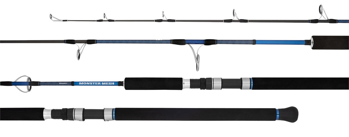 Daiwa 21 Monster Mesh Spin Fishing Rod - Saltwater & Freshwater Fishing Rod for Bass, Trout & Salmon - Perfect for Surf, Pier & Boat Fishing