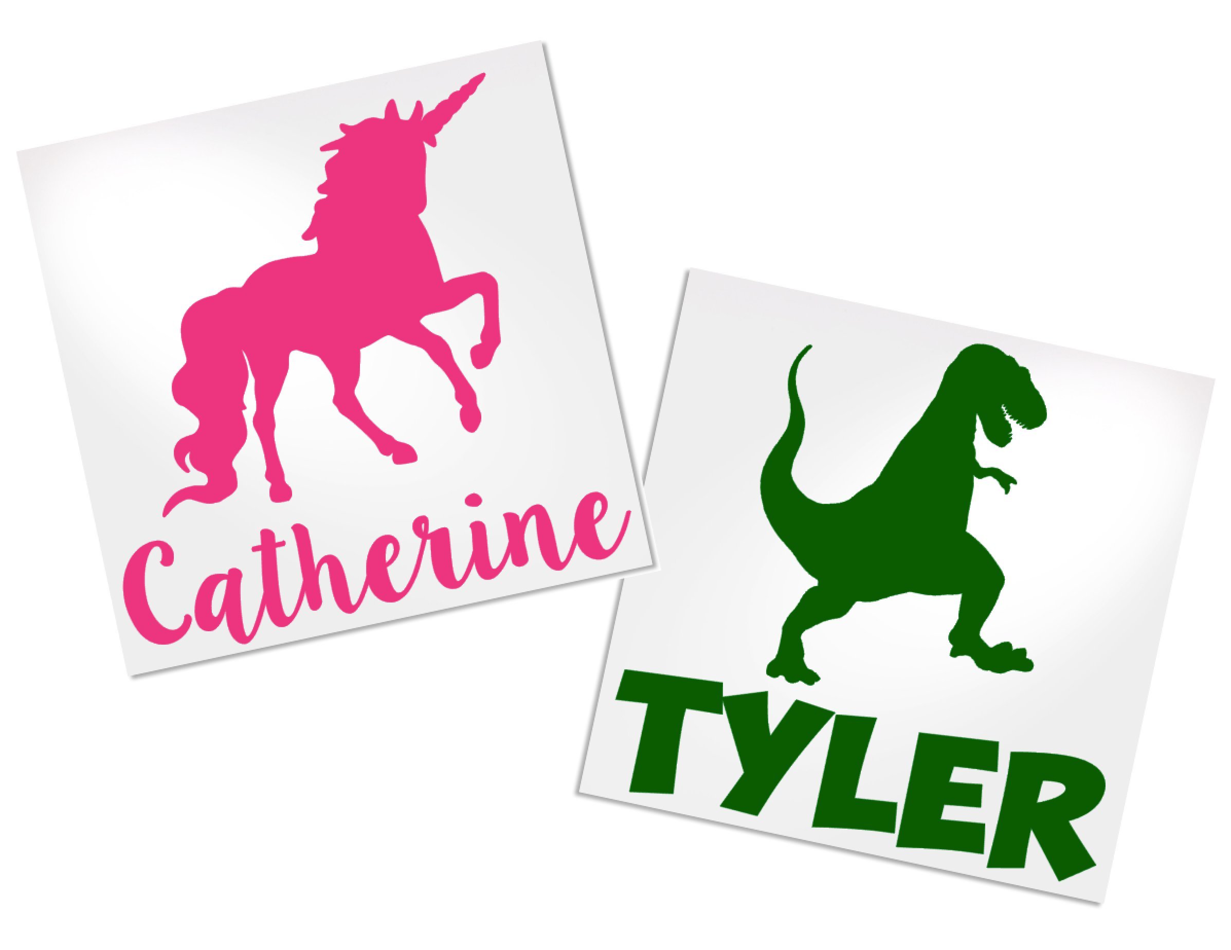 Custom Kids Animal Decals - Personalized Vinyl Stickers for Water Bottles, Laptops & More - Fun Name Labels for School, Nursery & Playtime