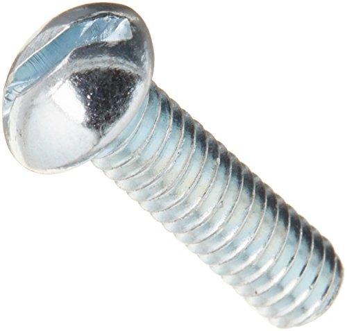 High-Quality #12-24 UNC Small Parts Steel Machine Screws, Zinc Plated Round Head with Slotted Drive, 1