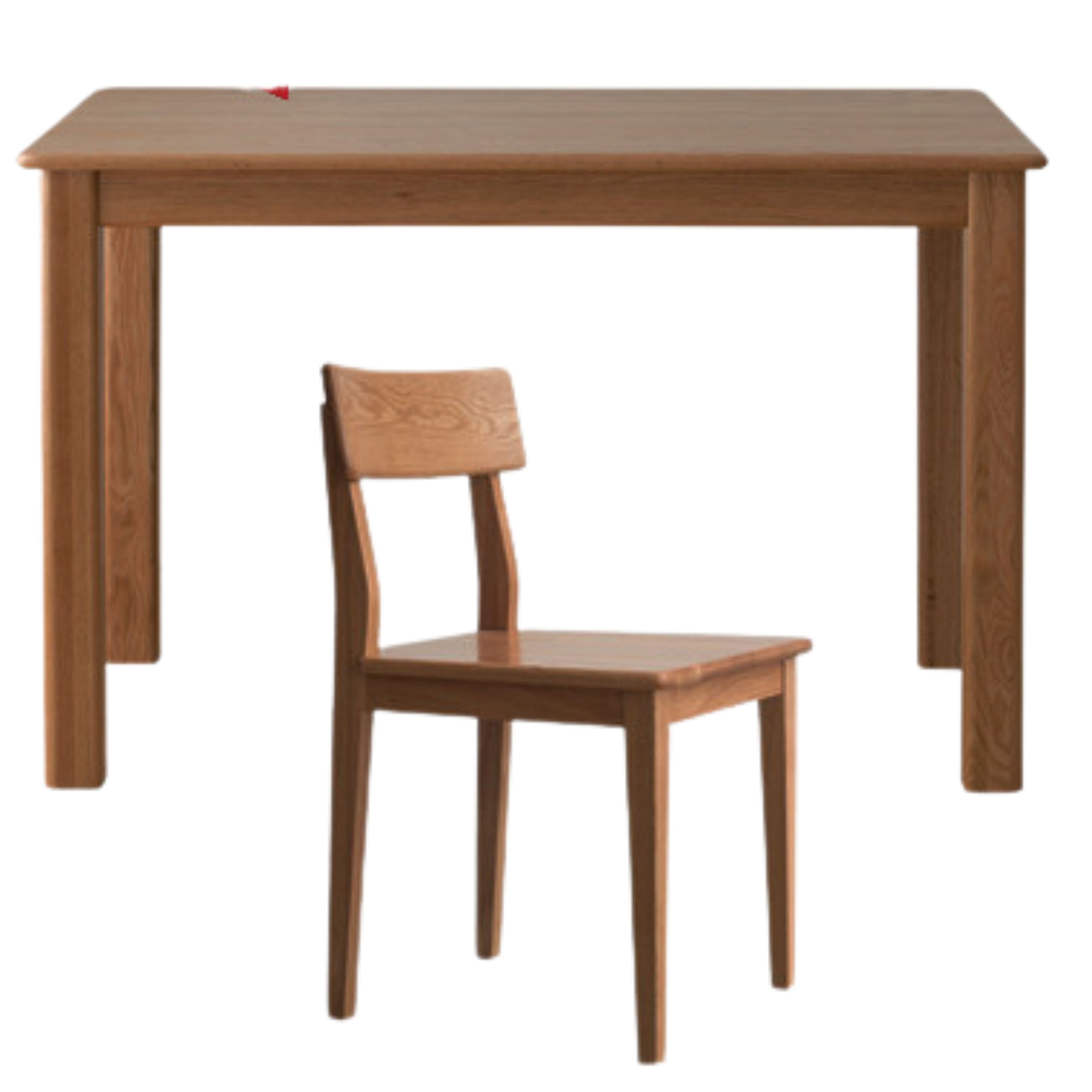 Solid Oak Wood Modern Dining Table - 6 Seater Rustic Farmhouse Style for Kitchen & Dining Room - Perfect for Family Gatherings & Dinner Parties