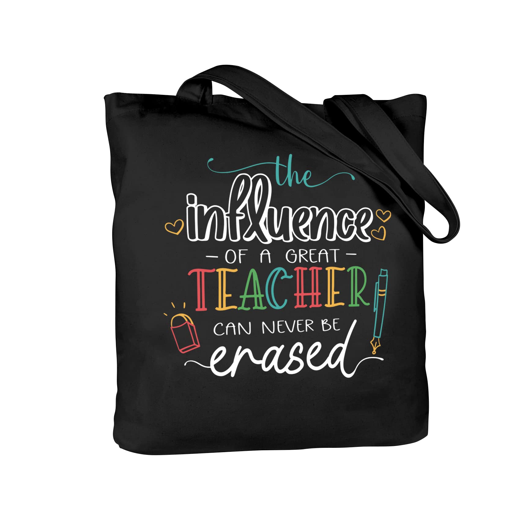 CARAKNOTS Teacher Tote Bag with Pocket - Perfect for Work, Gifts & Daily Use