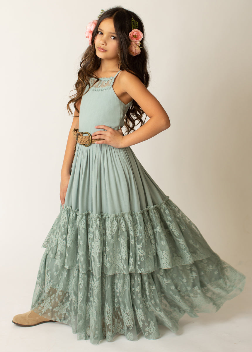 Elegant Catrin Dress in Seaglass Color - Perfect for Summer Weddings & Beach Vacations