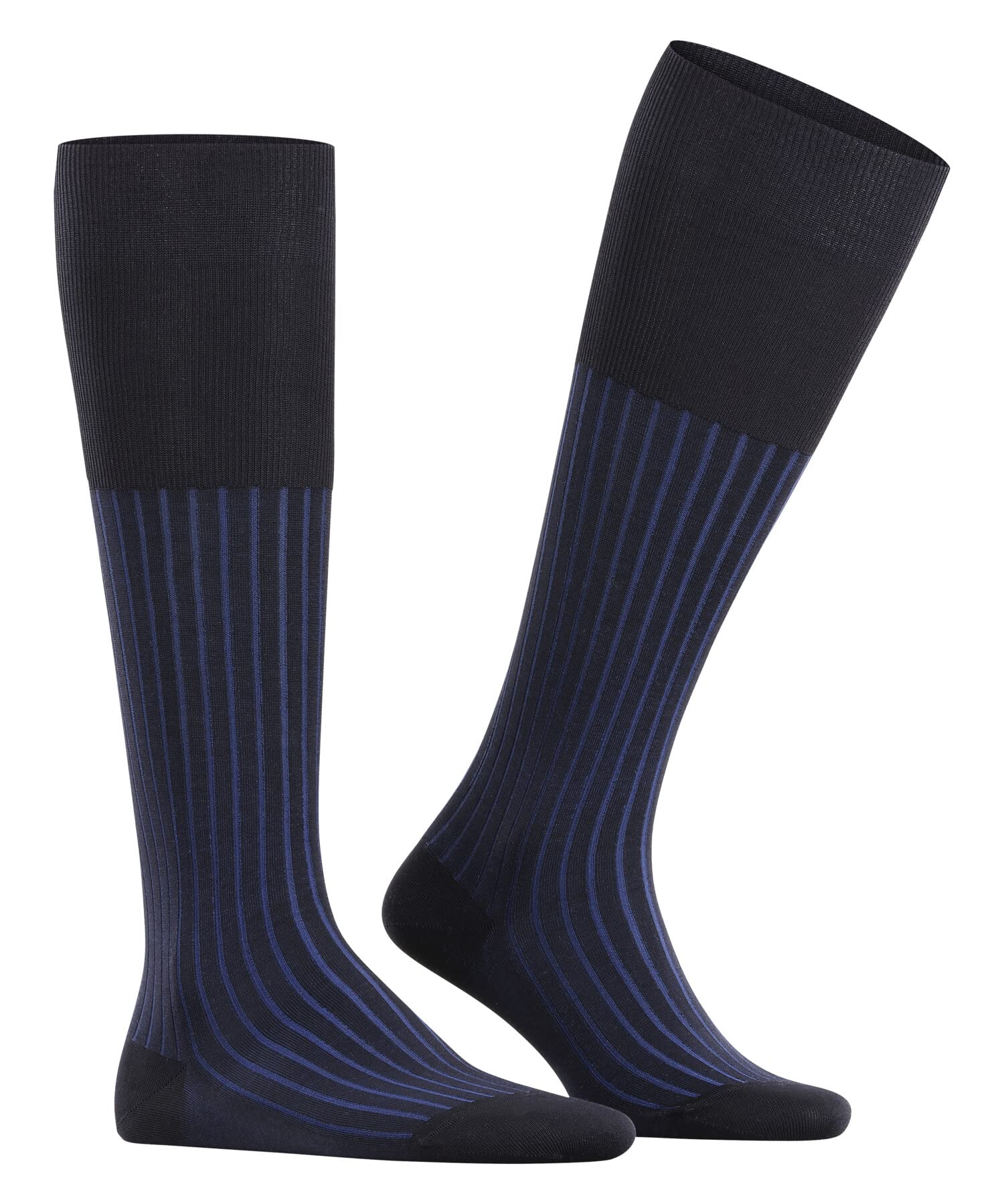 FALKE Men's Shadow Socks - Soft Cotton Crew Socks for Men in Lupine Blue (Size 9.5-10.5) - 1 Pair - Perfect for Casual Wear, Office & Everyday Comfort