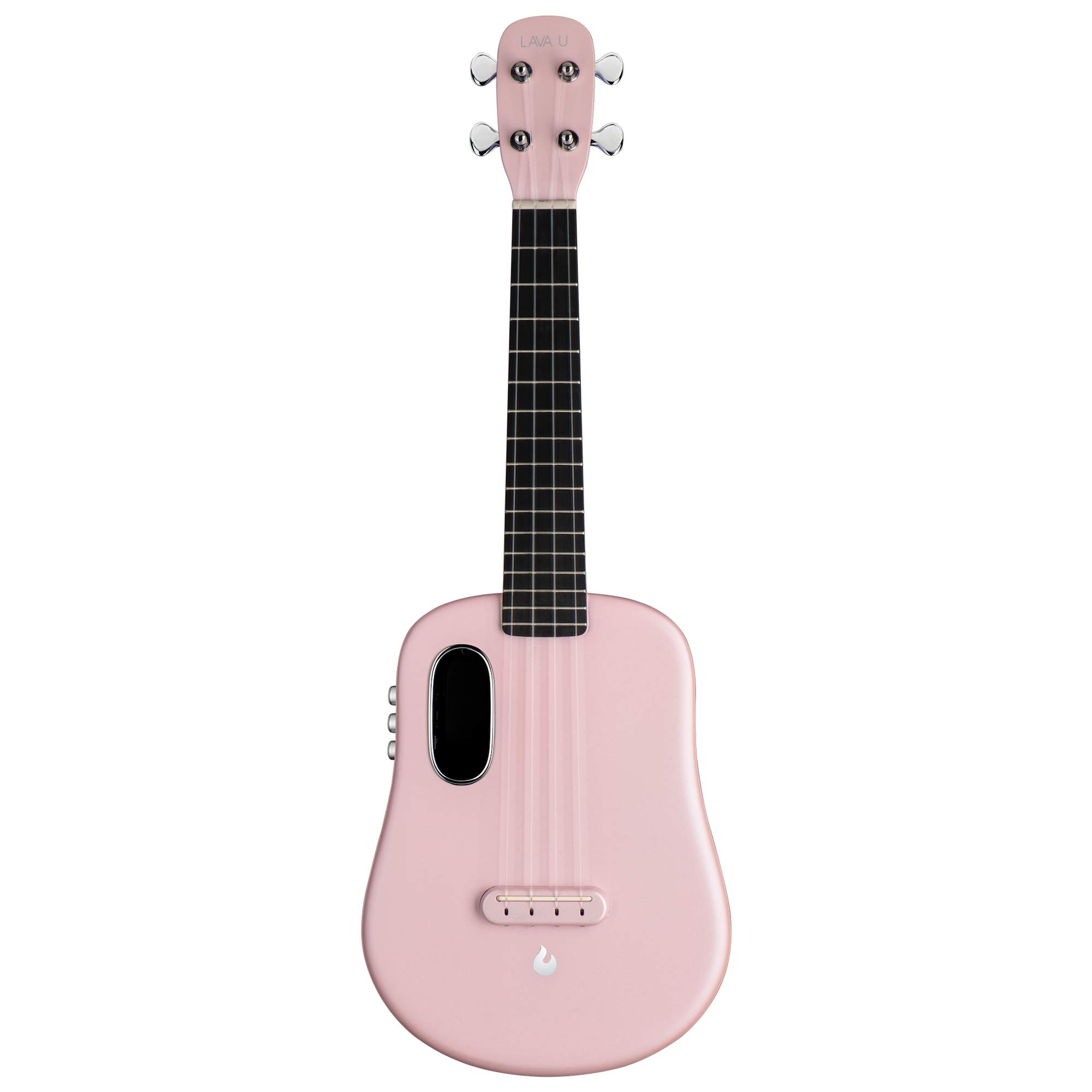 LAVA U Carbon Fiber Concert Ukulele - 23-inch Travel Ukulele with Built-in Effects, FreeBoost Technology & Case (Sparkle Pink) | Perfect for Beginners, Outdoor Performances & Travel Musicians