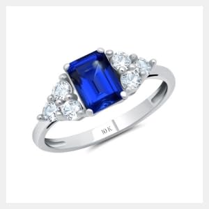 Created Blue Sapphire | White Gold