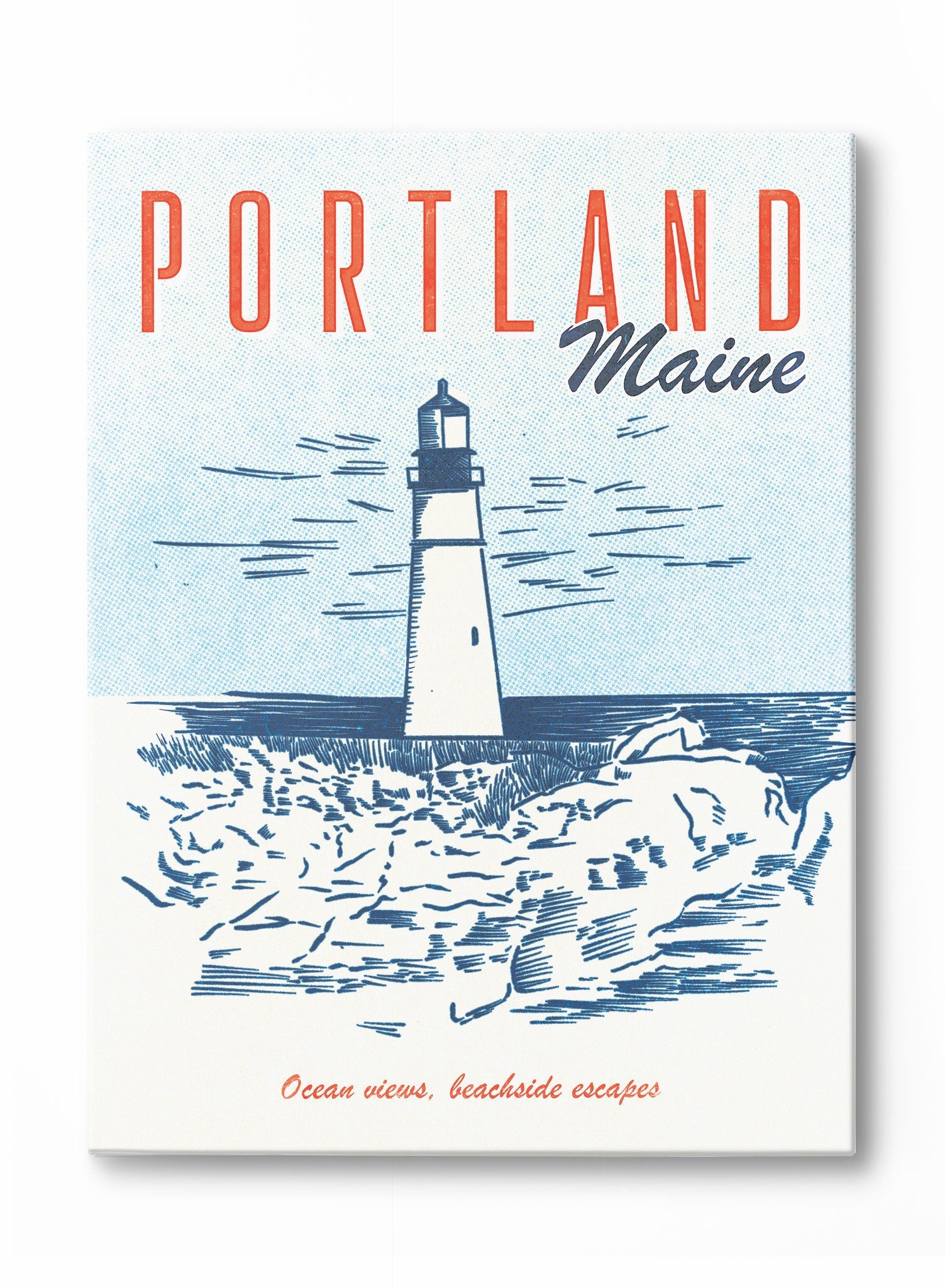 Maine on My Mind Canvas Wall Art - Coastal Decor for Living Room, Bedroom & Office - Perfect for Beach House & Nautical Theme