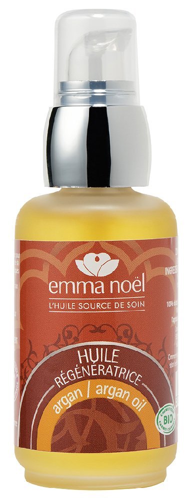 Emma Noël Organic & Fair Trade Virgin Argan Oil 50ml - Certified Cosmébio for Hair, Skin & Face Hydration - Perfect for Daily Moisturizing & Anti-Aging Routine