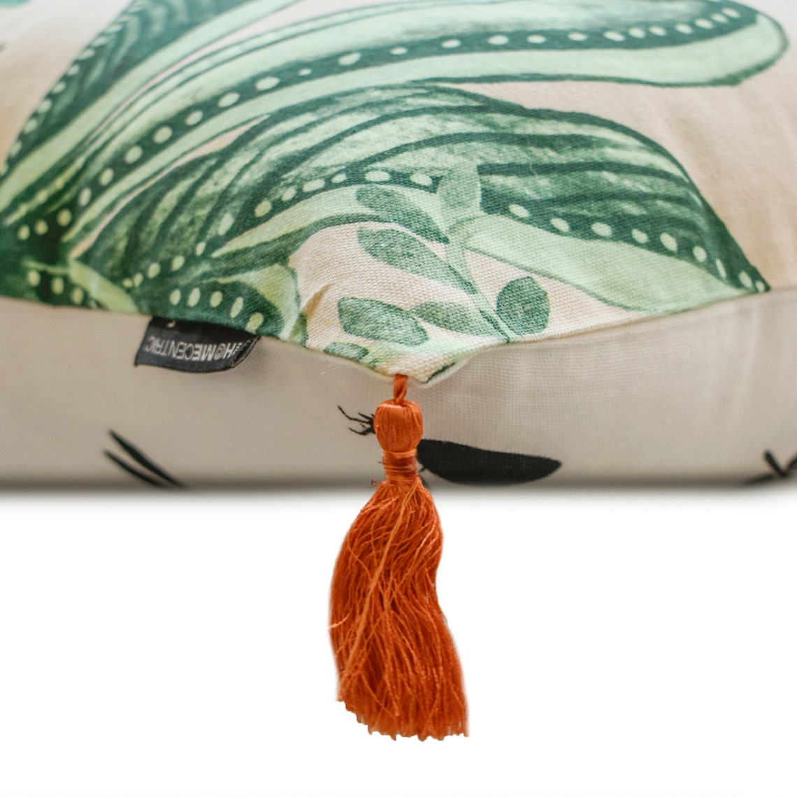 Birdsong Bliss Green Cotton Throw Pillow Cover - Soft Decorative Cushion Case for Sofa, Bed, Living Room & Home Decor