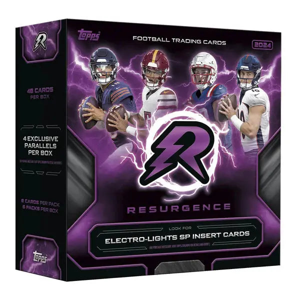 2024 Topps Resurgence Football Mega Box - Premium Trading Cards Collection for NFL Fans - Perfect for Collecting, Trading, and Displaying in Your Sports Memorabilia Room