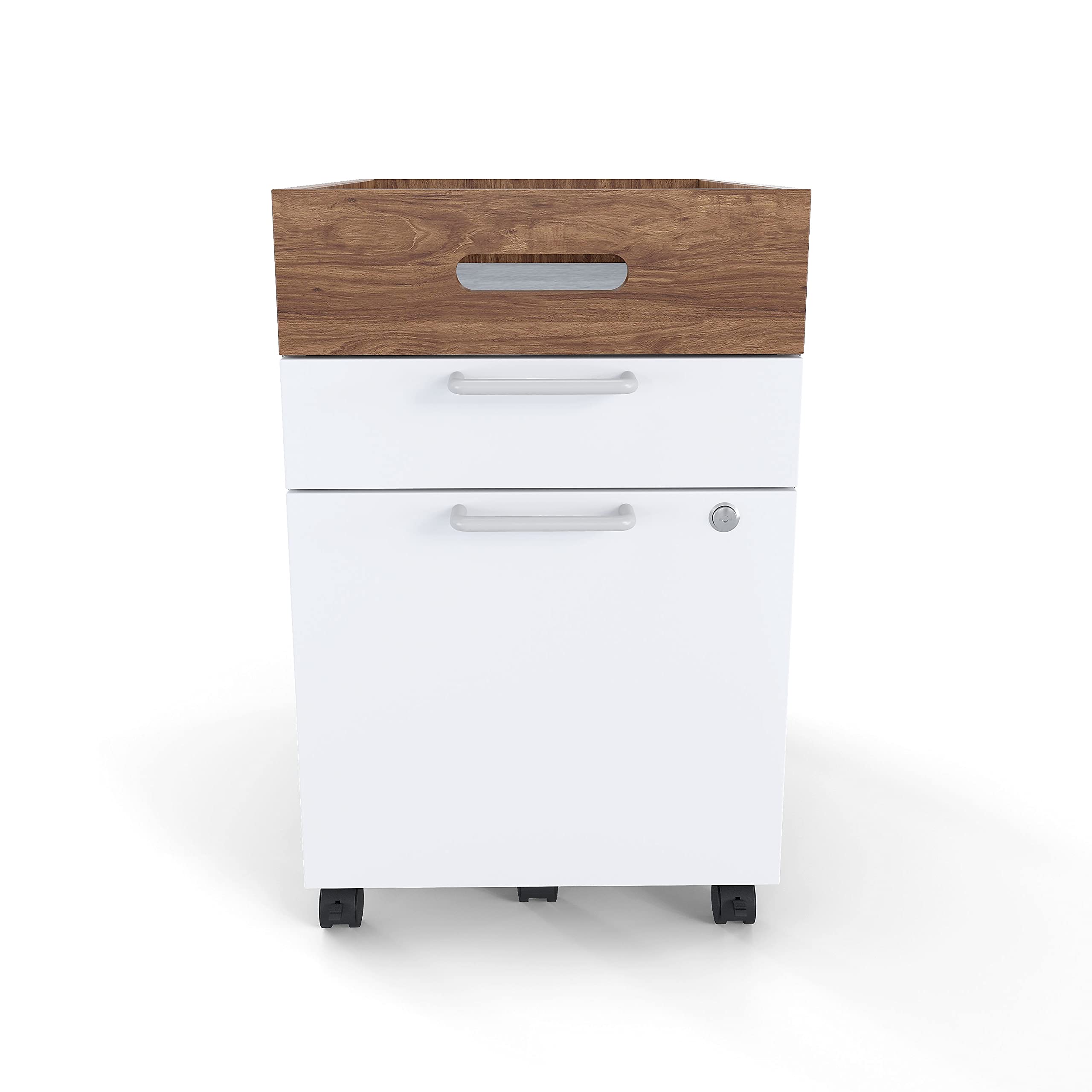 2-Drawer Vertical File Cabinet with Wheels - Mobile Pedestal Storage for Office Documents & Supplies - Perfect for Home Office, Classroom, or Workspace Organization