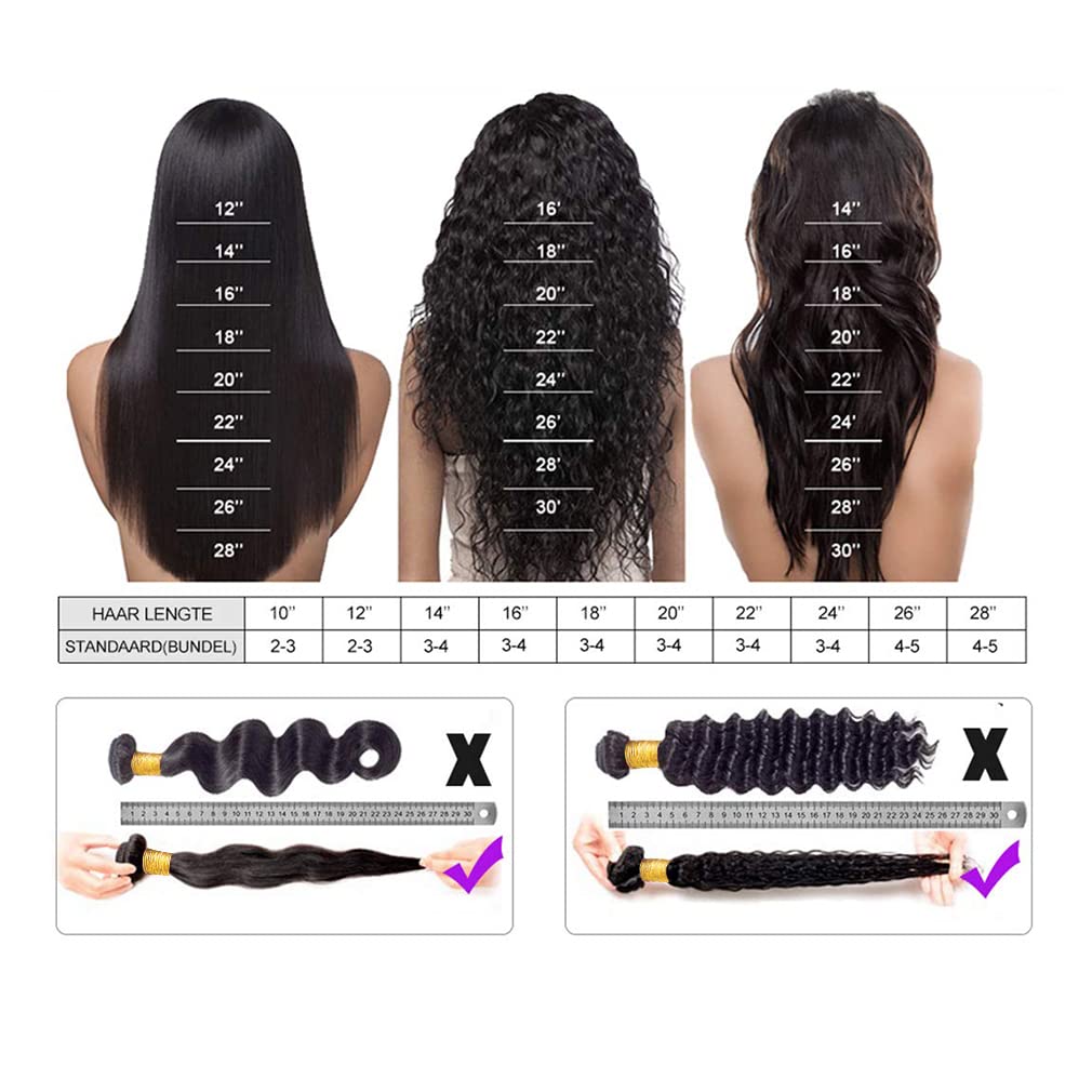 22 24 26 Inch Water Wave Human Hair Bundles - 10A Grade Wet & Wavy Weave Hair Extensions for Black Women (Natural Color) | Perfect for Protective Styles, Weddings & Everyday Glam