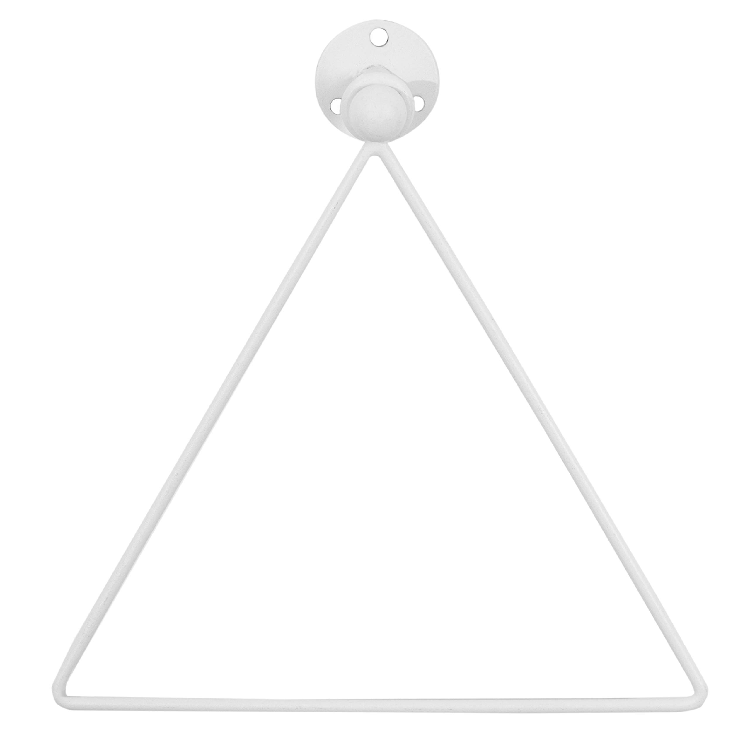 MyGift Matte Black Triangular Metal Hand Towel Holder - Wall Mounted Space-Saving Bathroom Organizer for Kitchen, Bath, Laundry Room - Easy Installation Rust-Resistant Design
