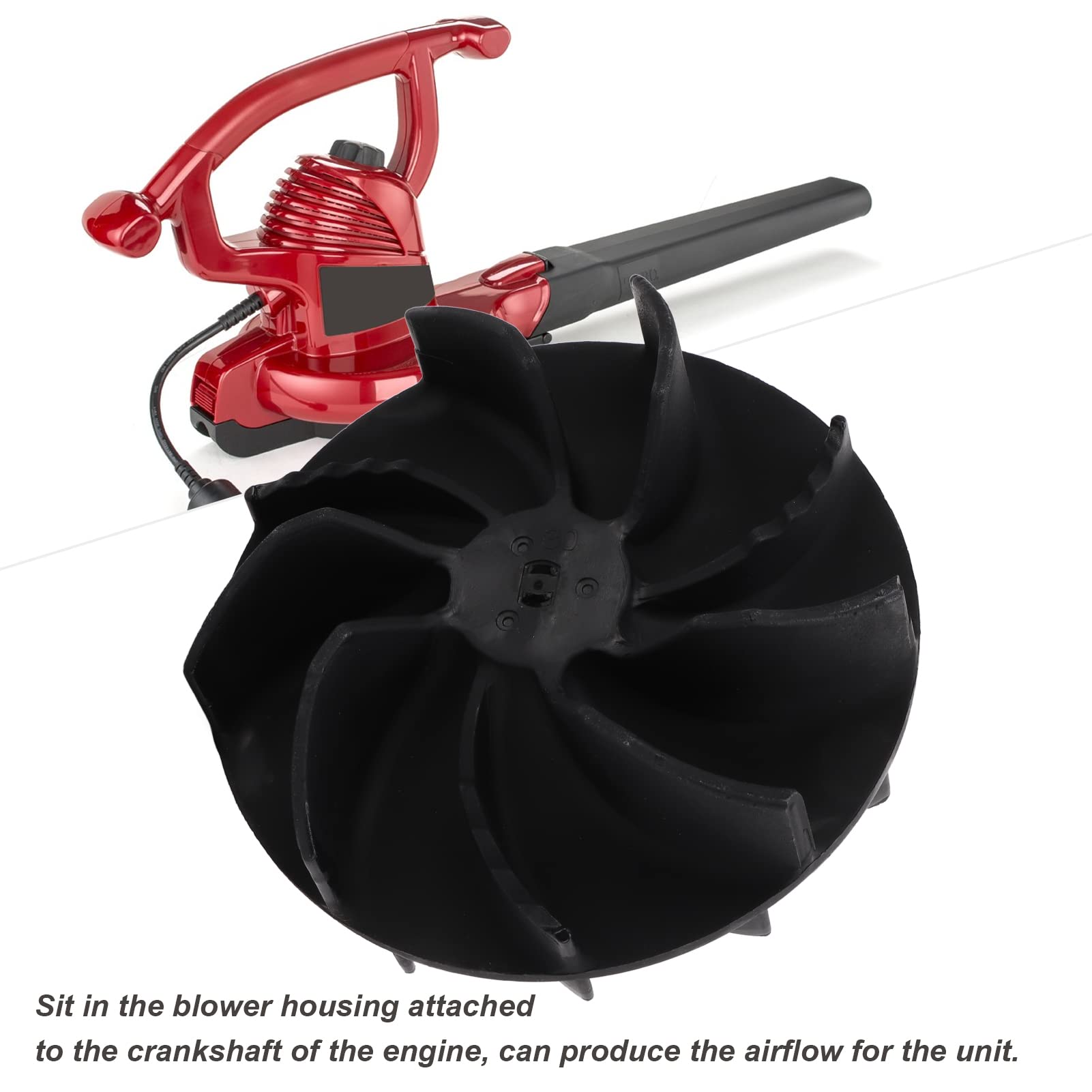 Toro 51591 Impeller Leaf Blower Parts - Replacement for Models 51552, 51573 - Electric Blower Vacuum Impeller Fan 108-8966 - Perfect for Yard Cleanup, Leaf Removal & Outdoor Maintenance