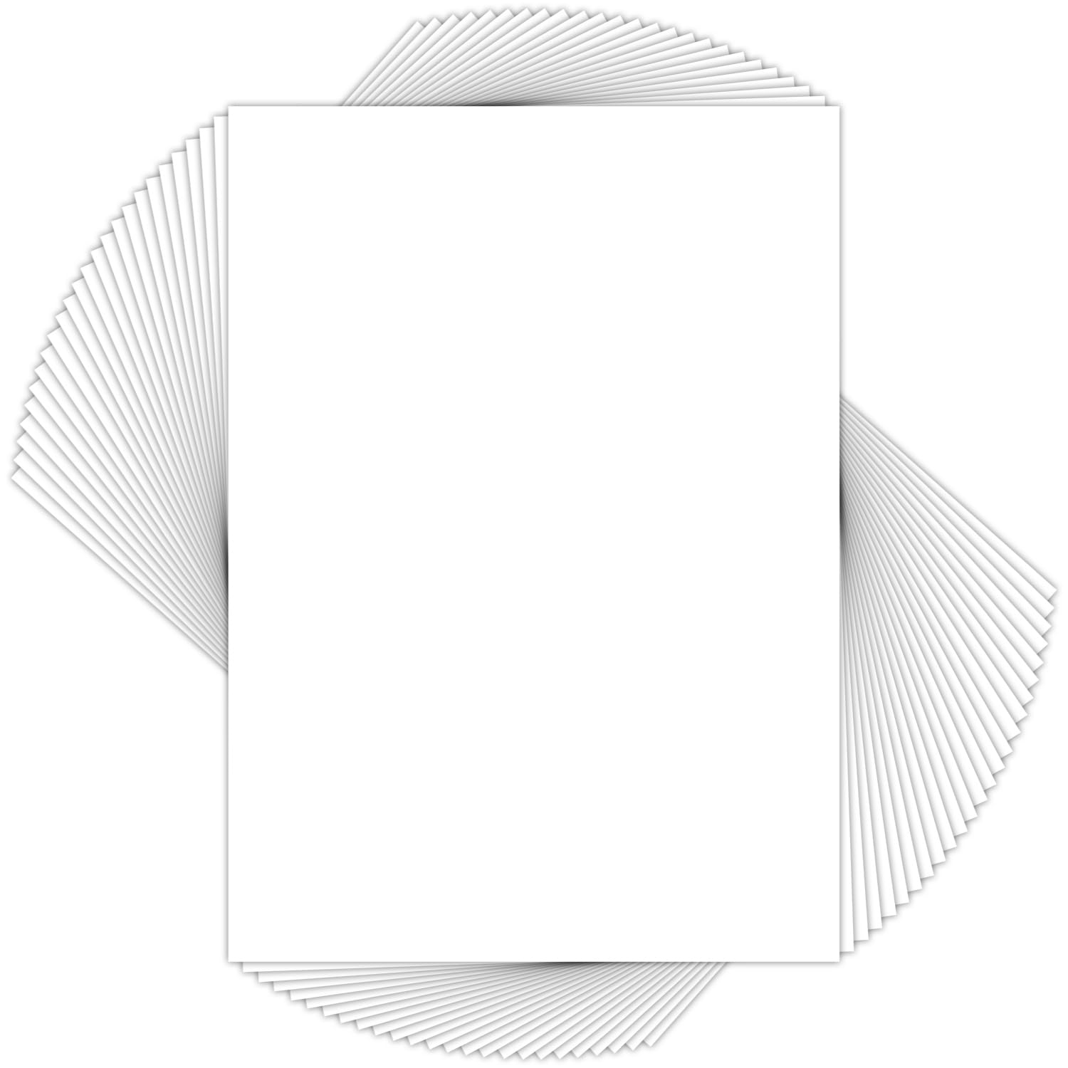 25-Pack 5x7 White Mat Board Center - 4-Ply Thickness Backing Boards for Picture, Photo & Framing Support | Perfect for Art Displays, Scrapbooking & Professional Framing Projects