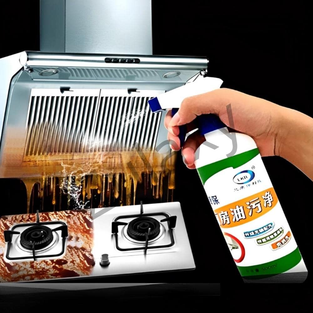 Zulaxy Kitchen Cleaner Spray - Powerful Oil & Grease Stain Remover | Non-Toxic, Non-Flammable Degreaser for All Surfaces | Safe for Kitchen, Chimney, Sink, Grill & Exhaust Fan | 500ml | Perfect for Deep Cleaning & Daily Maintenance