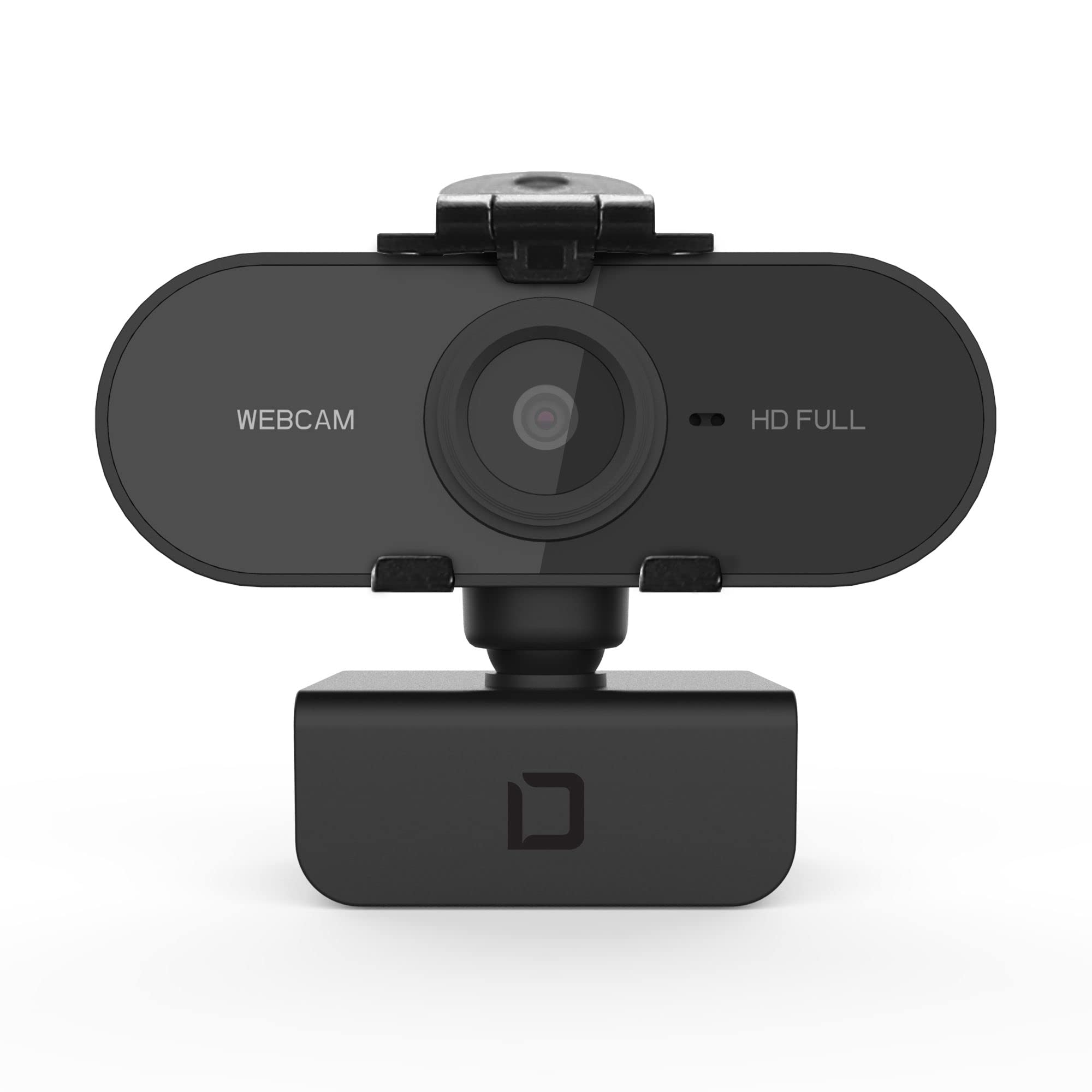 Dicota D31841 Full HD 1080p Webcam with USB 2.0 - Black - Ideal for Video Conferencing, Online Classes & Streaming