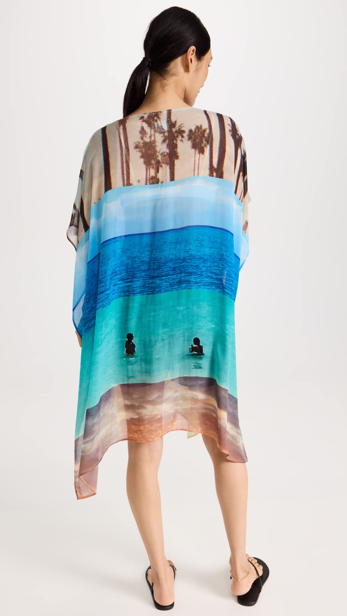 rag & bone Women's Beach Summer Wrap - Lightweight Cover Up, One Size Multi-Color for Pool, Vacation & Beach Day Outfits