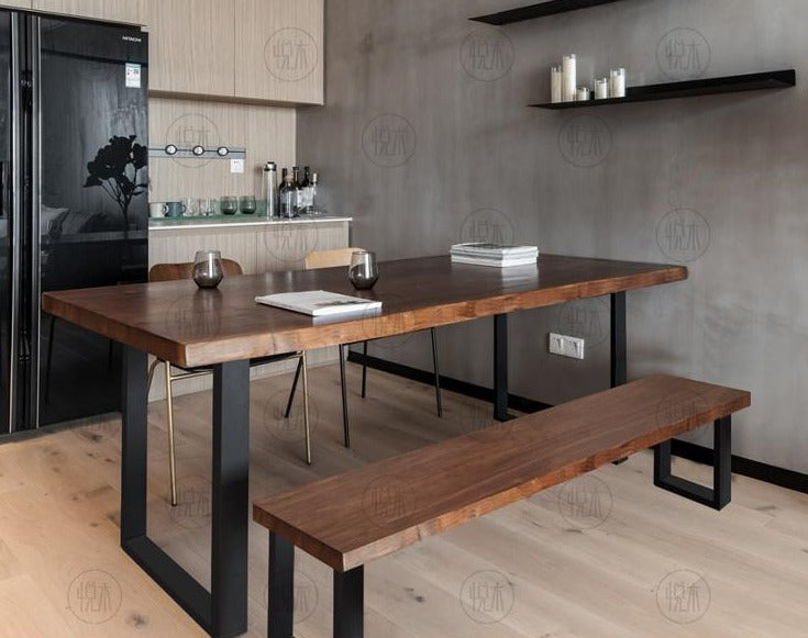 Nordic Solid Wood Dining Table - Scandinavian Modern Design for Home & Restaurant Use