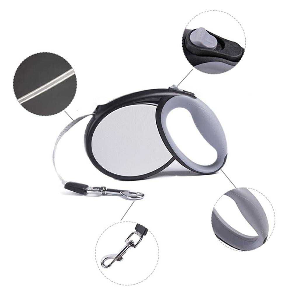 5M Retractable Dog Leash - Heavy Duty Automatic Extending Lead for Large Dogs, Strong & Durable Pet Walking Accessory (Black) - Perfect for Outdoor Adventures, Park Walks & Training Sessions