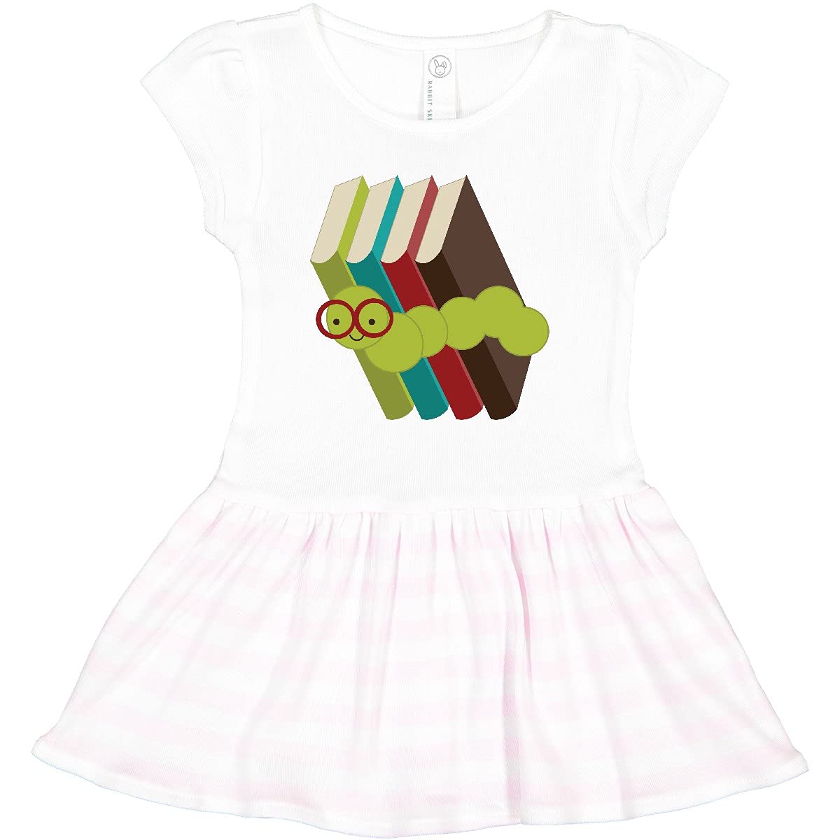 Inktastic Bookworm Books Reading Toddler Dress - Cute Reading-Themed Outfit for Baby Girls & Toddlers | Perfect for Storytime, Library Visits & Book Lover Gifts