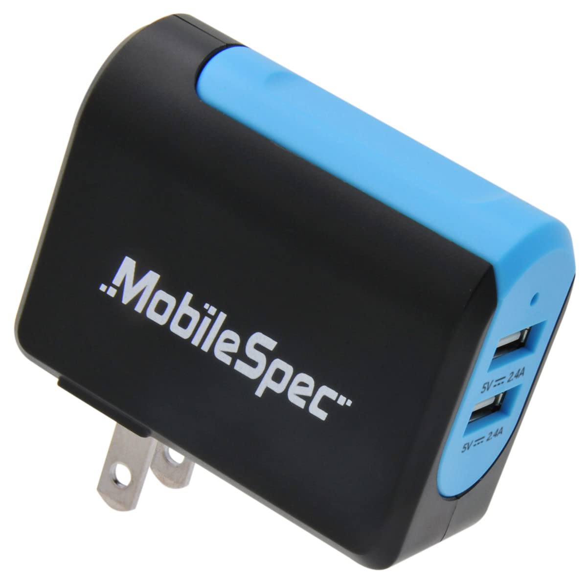 MobileSpec MBS01202 Dual Port USB Wall Charger - Fast Charging for iPhone & Android - Perfect for Home, Office & Travel