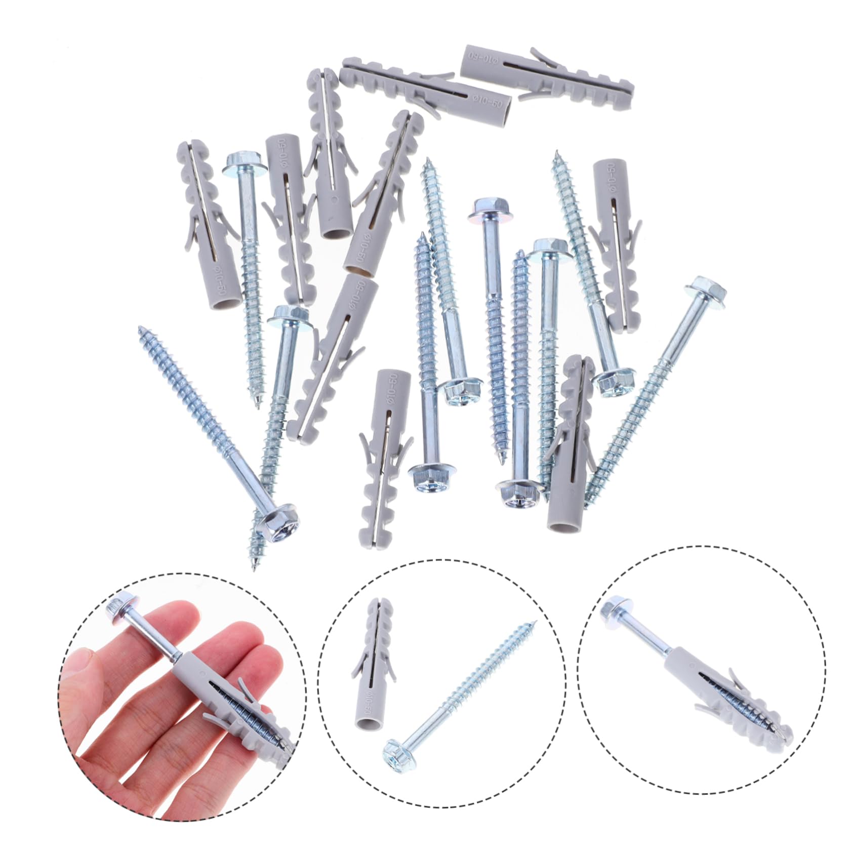 Housoutil 10 Sets Heavy Duty TV Wall Mount Brackets Anchors - Universal Screws for Brick & Drywall - Perfect for Flat Screen TVs in Living Room, Bedroom, or Office