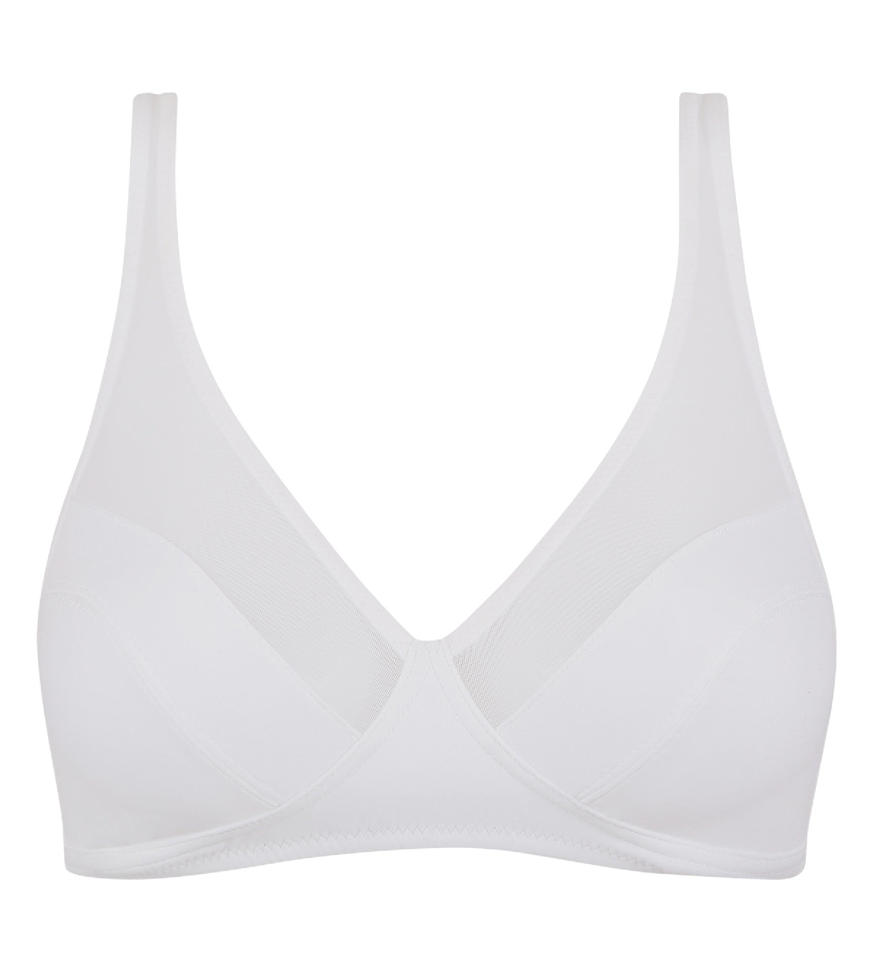 Wirefree Full Coverage T-Shirt Bra in White - Generous Size - Perfect for Everyday Comfort & Support