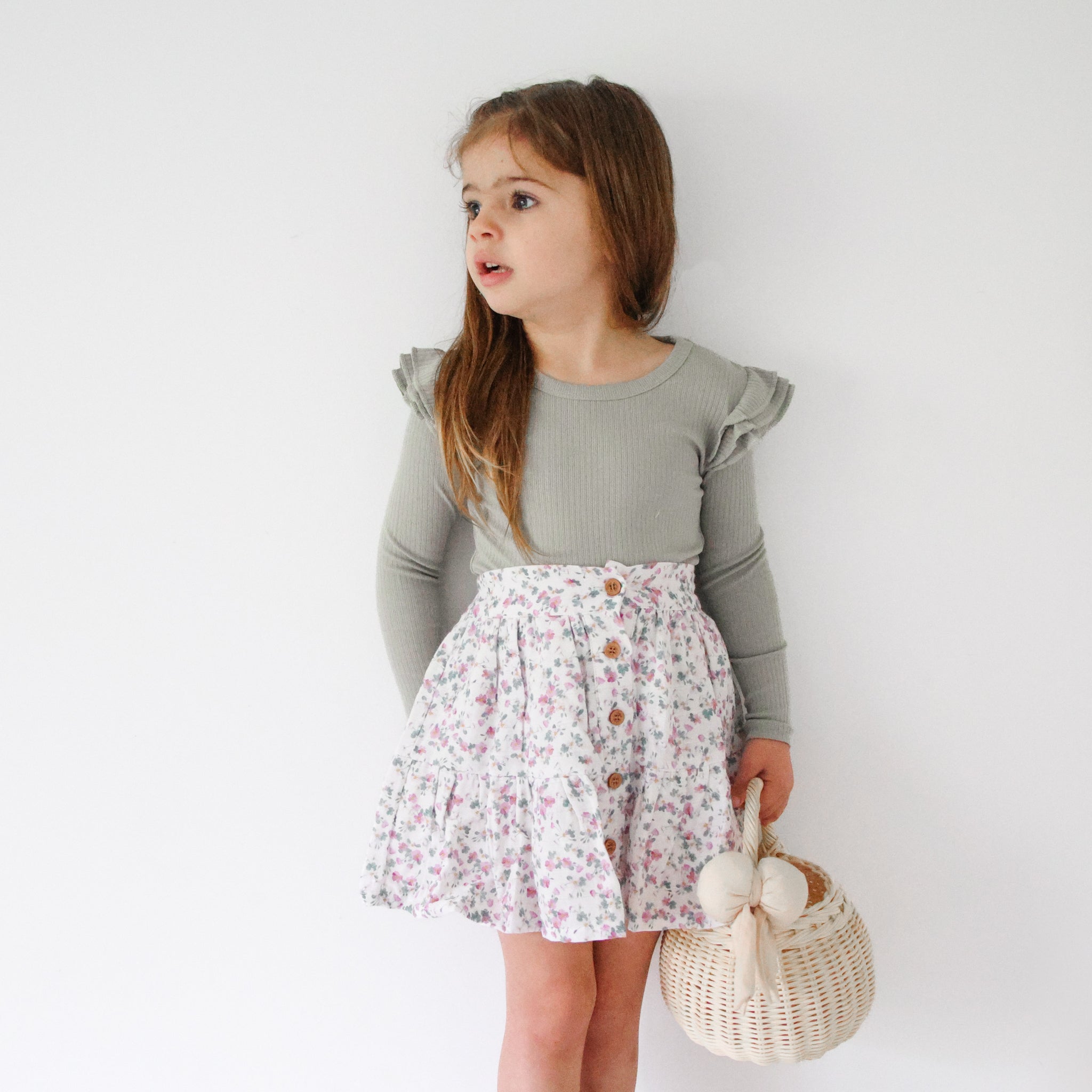 Muslin Ruffle Button Skirt for Women | Wren | Perfect for Summer Outfits, Beach Vacations & Boho Style
