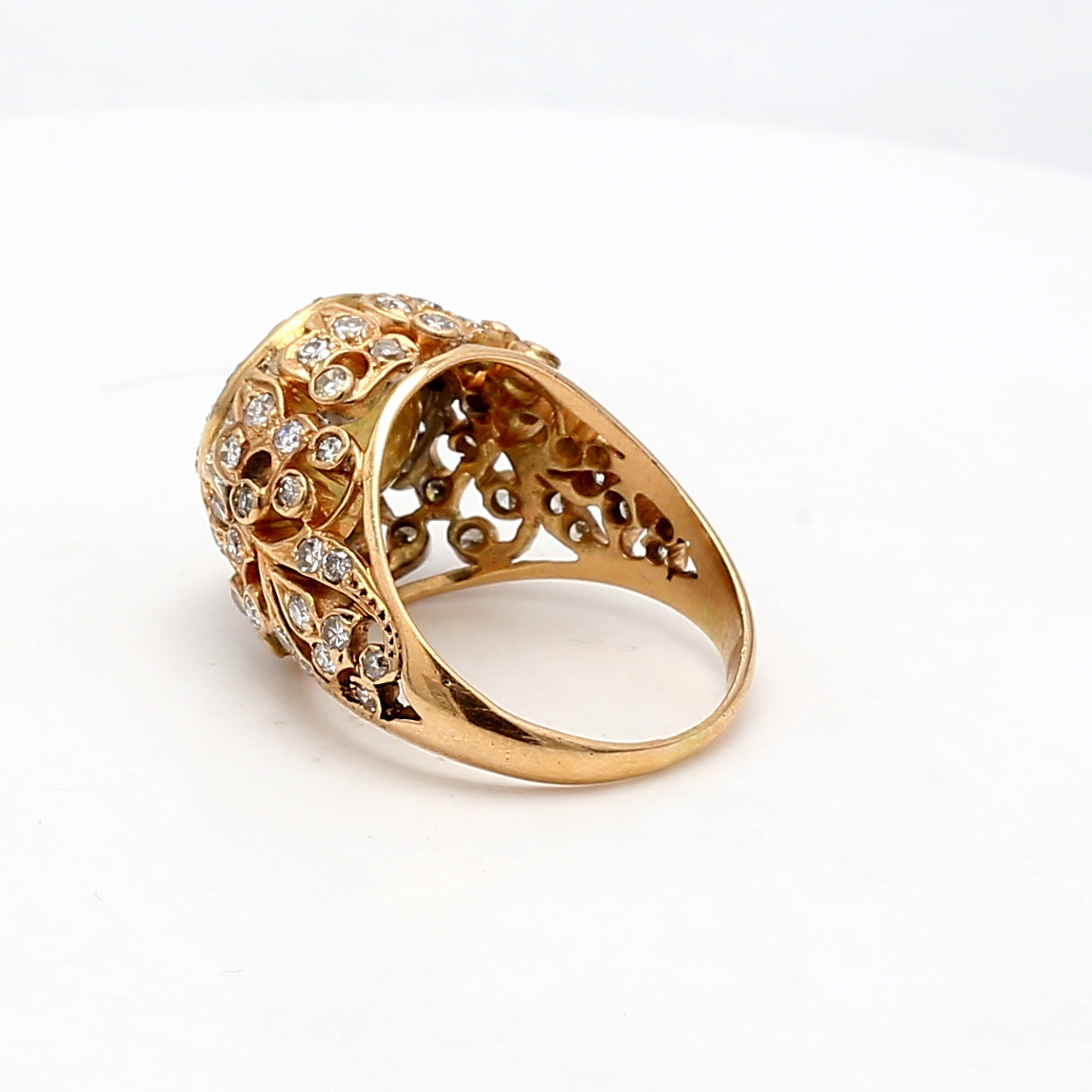 0.80 Carat Round Brilliant I SI1 Diamond 18K Two-Tone Gold Semi Mount Engagement Ring - Perfect for Proposals, Weddings & Anniversary Gifts