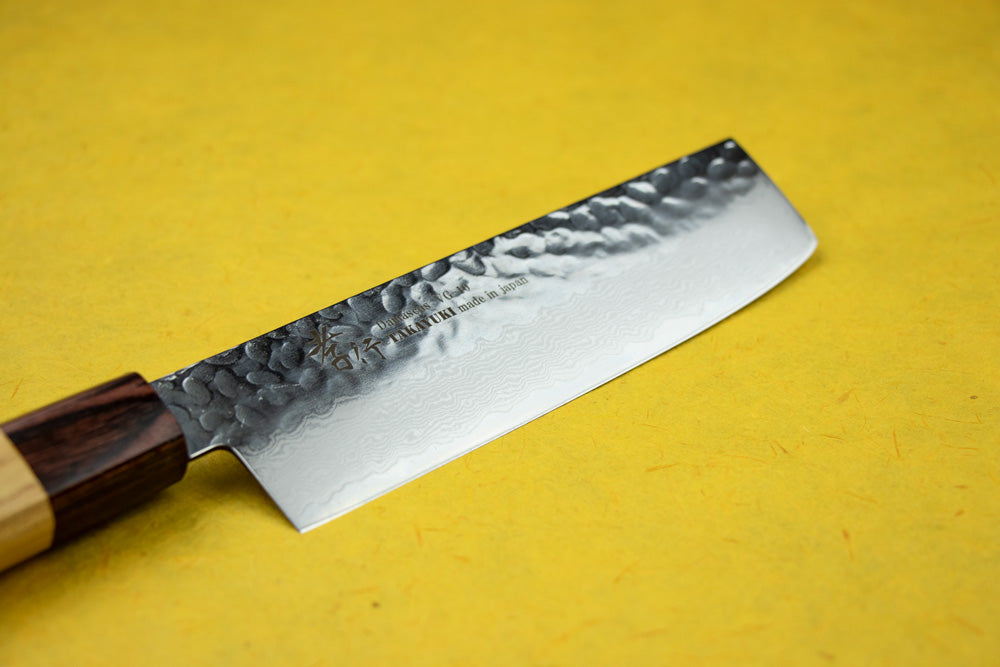 Premium Sakai Takayuki VG10 33-Layer Damascus Nakiri Knife 160mm - Japanese Vegetable & Herb Chopping Knife for Professional Chefs & Home Cooking