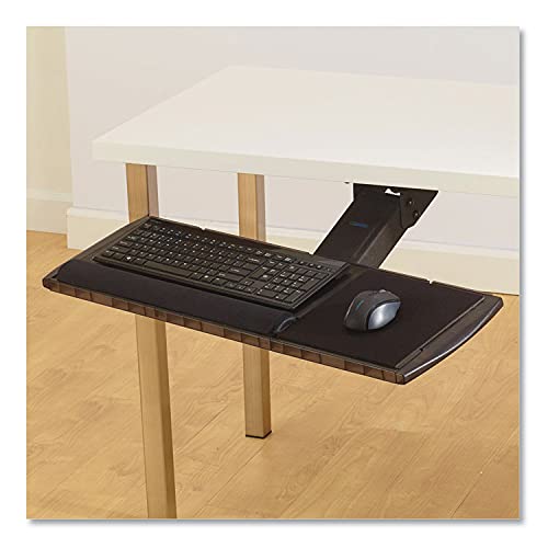 Ergonomic Adjustable Keyboard Tray with SmartFit System - Black (1 Each) - Perfect for Office, Gaming & Home Workstations