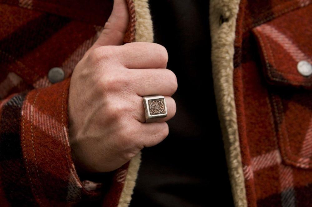 Lucky Seven Signet Ring for Men & Women - Stainless Steel Engraved Jewelry - Perfect for Gifts, Weddings & Everyday Wear