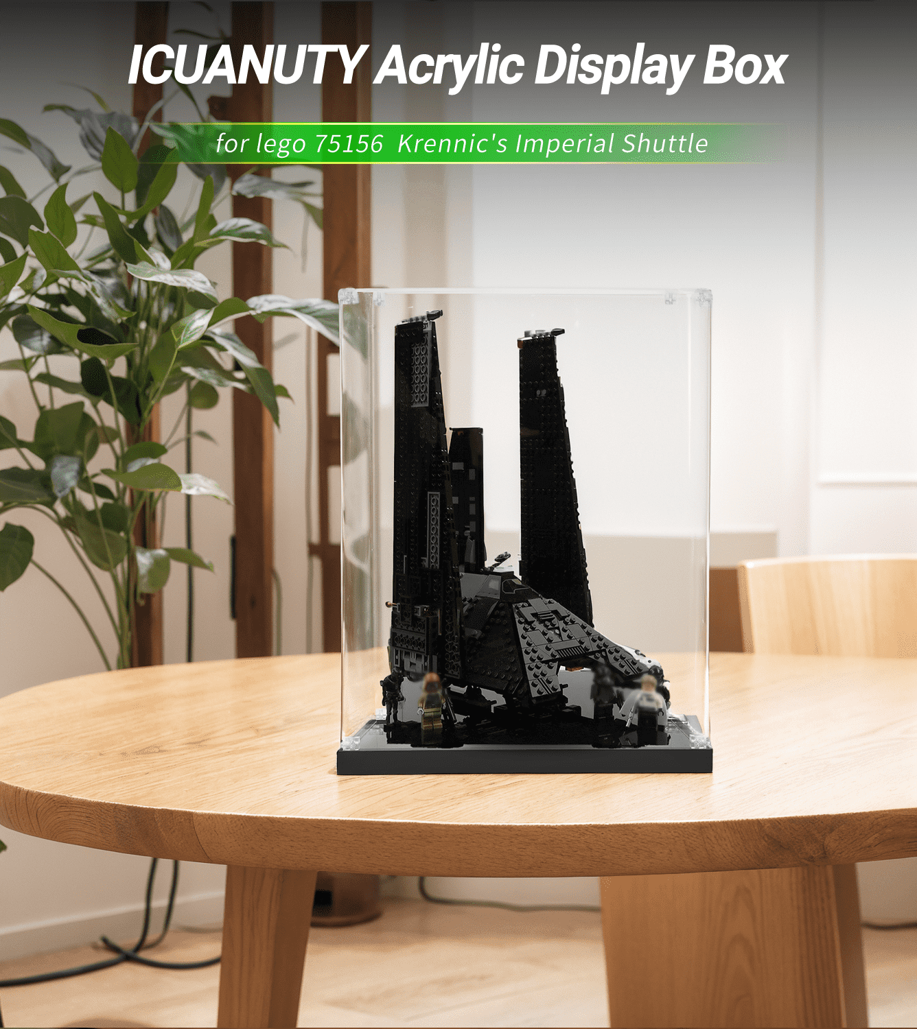 LEGO Star Wars Krennic's Imperial Shuttle 75156 Display Case - Protective Showcase for Collectible LEGO Sets - Perfect for Home Decoration & Model Preservation